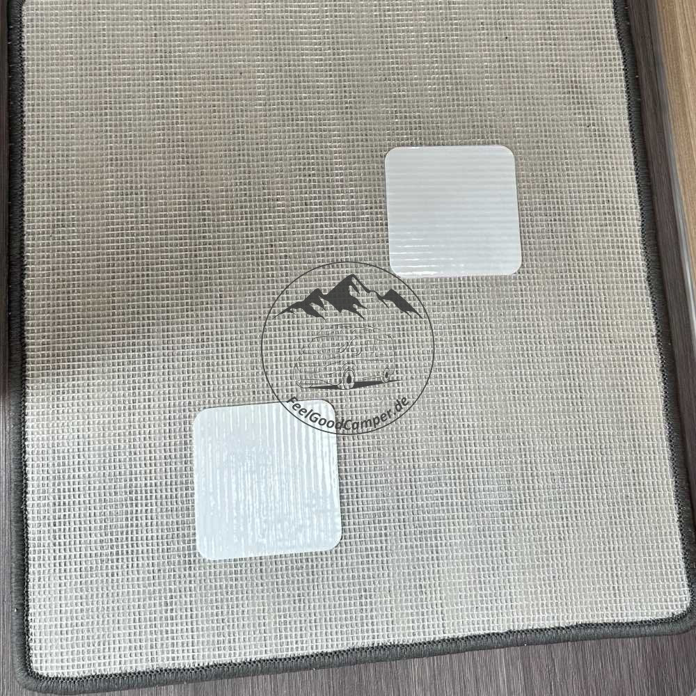 Self-adhesive anti-slip pads for motorhome carpets –